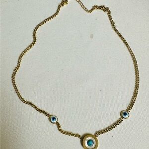 Gold Evil Eye Necklace